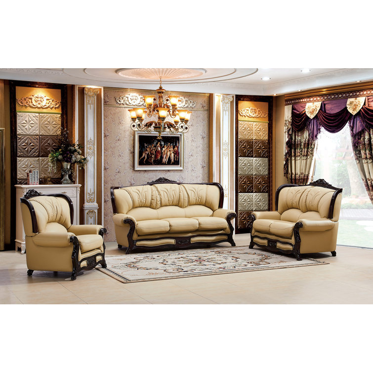 Wayfair leather living on sale room sets